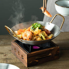 Household Stainless Steel Wok Non stick Frying Pan for Stir fry
