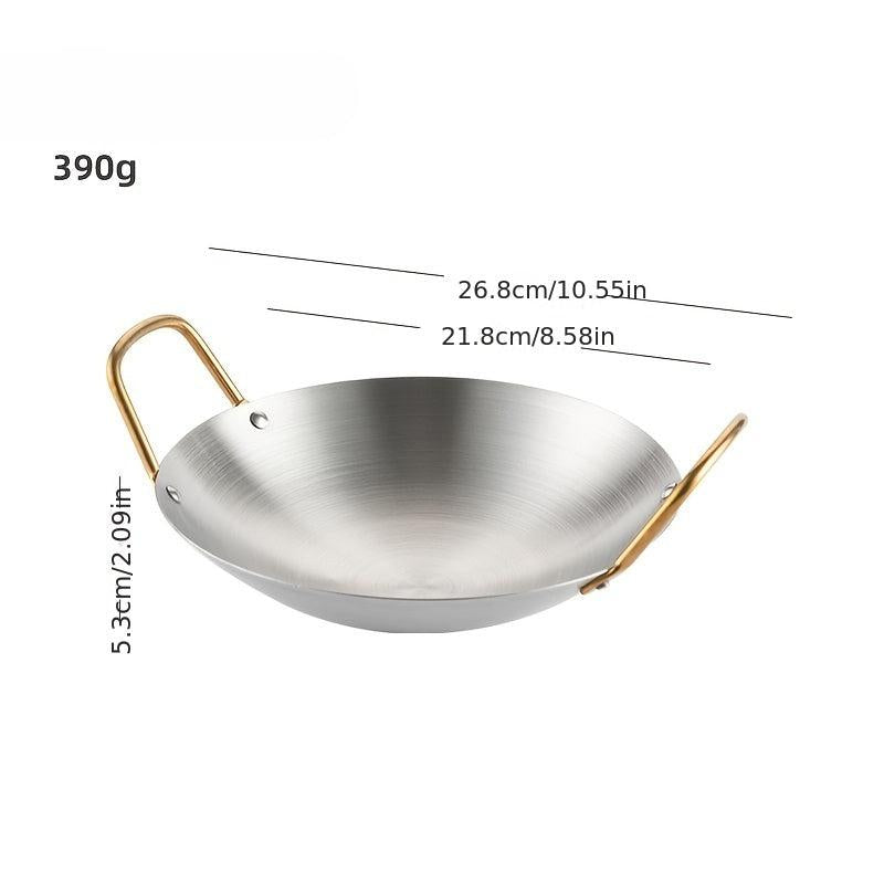 Household Stainless Steel Wok Non stick Frying Pan for Stir fry