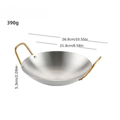 Household Stainless Steel Wok Non stick Frying Pan for Stir fry