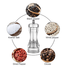 Acrylic Pepper Grinder & Sea Salt Mill Kitchen Gadget Tool