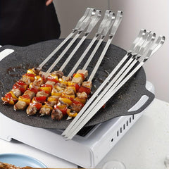 10pcs Anti Scalding BBQ Sticks with Clamp for Grilling