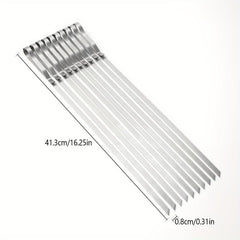 10pcs Anti Scalding BBQ Sticks with Clamp for Grilling
