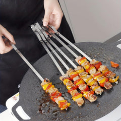 10pcs Anti Scalding BBQ Sticks with Clamp for Grilling