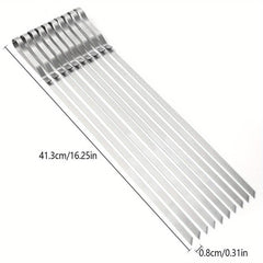 10pcs Anti Scalding BBQ Sticks with Clamp for Grilling