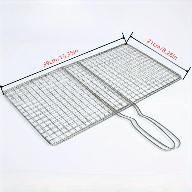 Stainless Steel BBQ Grill Basket - Heavy Duty Outdoor Grill Accessories