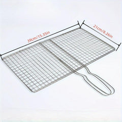 Stainless Steel BBQ Grill Basket - Heavy Duty Outdoor Grill Accessories