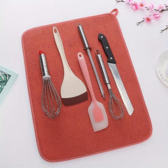 Polyester Drying Mat Microfiber Absorbent Placemat Kitchen Utensils
