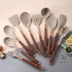 10pcs Non Stick Silicone Utensil Set for Effortless Cooking