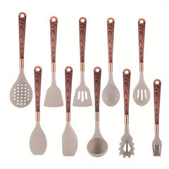 10pcs Non Stick Silicone Utensil Set for Effortless Cooking