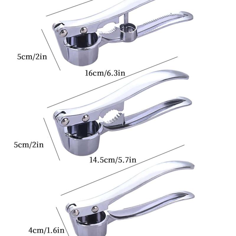 Stainless Steel Garlic Press Mincer Crusher Kitchen Cooking Tools
