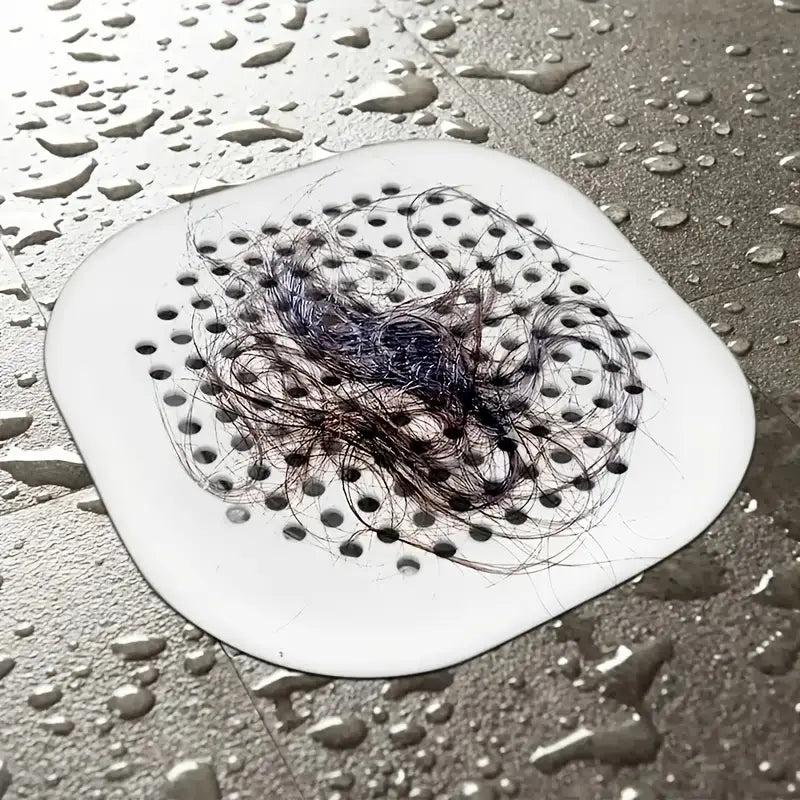 2pcs Starfish Hair Catcher Square Bathroom Drain Strainer Hair Catcher