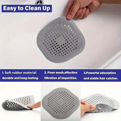 2pcs Starfish Hair Catcher Square Bathroom Drain Strainer Hair Catcher