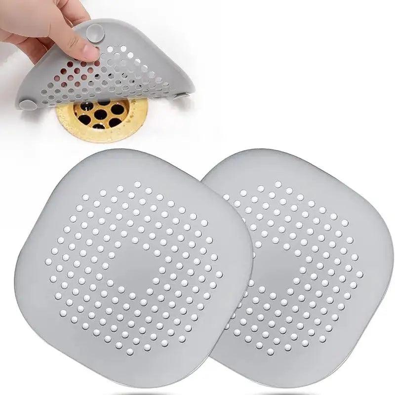 2pcs Starfish Hair Catcher Square Bathroom Drain Strainer Hair Catcher