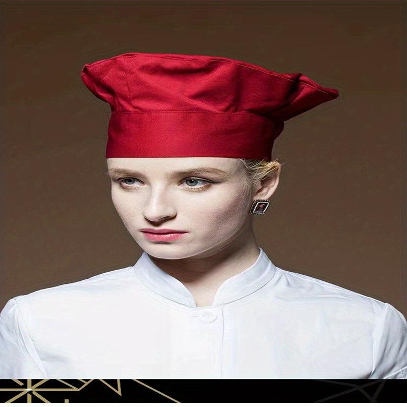 Breathable Chef Cap for Men and Women Adjustable Kitchen Supplies