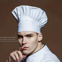 Breathable Chef Cap for Men and Women Adjustable Kitchen Supplies