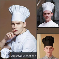 Breathable Chef Cap for Men and Women Adjustable Kitchen Supplies