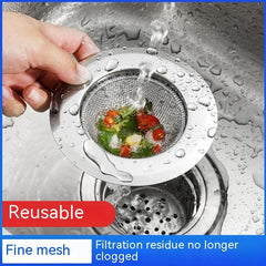 Stainless Steel Sink Strainer Large Wide Brim 4.45 Inches Diameter