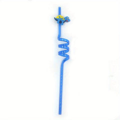 Dinosaur Shape Ice Cream Curved Straw, Reusable Party Style Straw