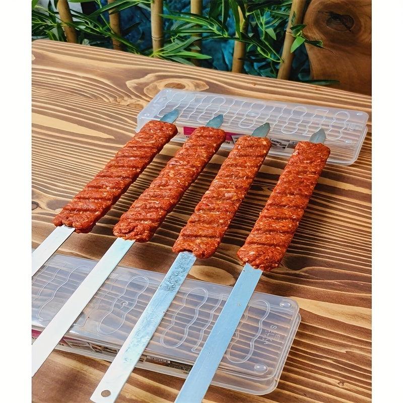 Manual Kebab Skewer Apparatus for BBQ Meat & More Durable