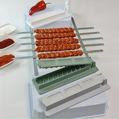 Manual Kebab Skewer Apparatus for BBQ Meat & More Durable