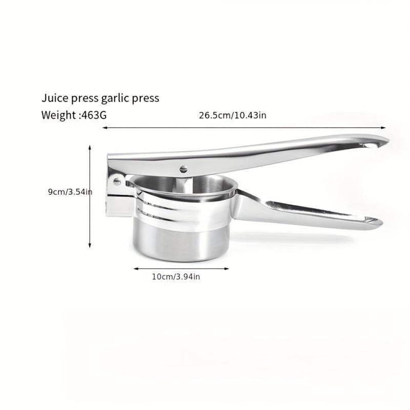 Stainless Steel Potato Ricer with 3-Blade Kitchen Vegetable Masher