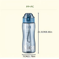Portable Sports Water Bottle with Straw Lightweight and Durable