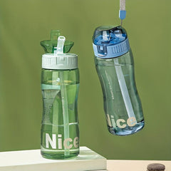 Portable Sports Water Bottle with Straw Lightweight and Durable