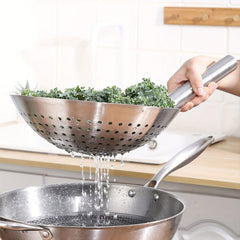 Large Stainless Steel Colander Spoon - Kitchen Frying Filter Spoon