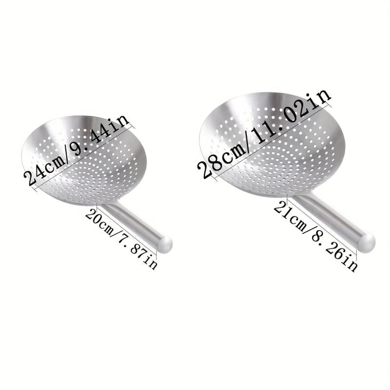 Large Stainless Steel Colander Spoon - Kitchen Frying Filter Spoon
