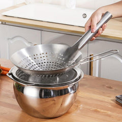 Large Stainless Steel Colander Spoon - Kitchen Frying Filter Spoon