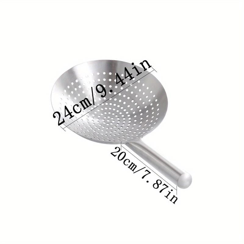 Large Stainless Steel Colander Spoon - Kitchen Frying Filter Spoon