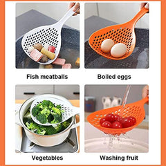 2pcs Strainer Scoop Colander Slotted Pasta Spoon Kitchen Skimmer Spoon