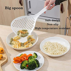2pcs Strainer Scoop Colander Slotted Pasta Spoon Kitchen Skimmer Spoon