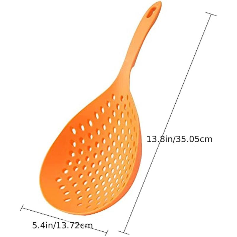 2pcs Strainer Scoop Colander Slotted Pasta Spoon Kitchen Skimmer Spoon