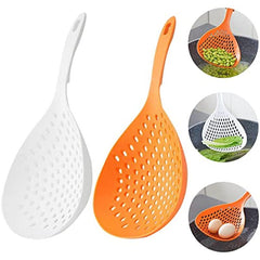 2pcs Strainer Scoop Colander Slotted Pasta Spoon Kitchen Skimmer Spoon