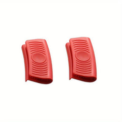 6pcs Silicone Hot Handle Holder Rubber Insulated Clips for Cast Iron Pot