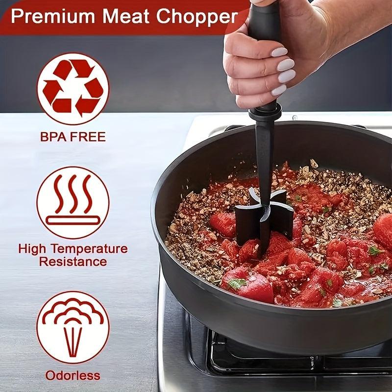 Heat Resistant Meat Masher For Ground Beef - Hamburger Chopper Utensil