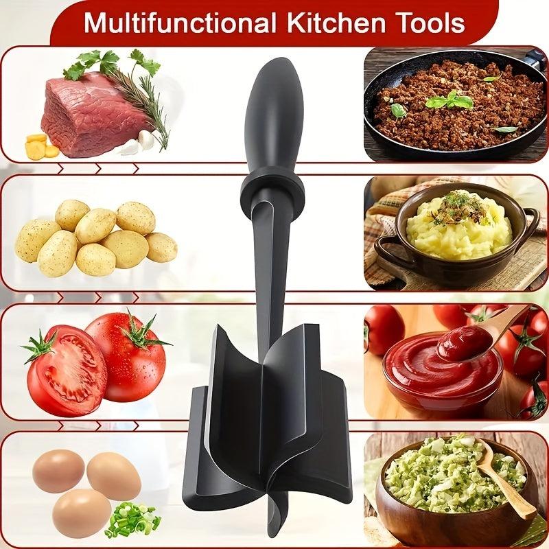 Heat Resistant Meat Masher For Ground Beef - Hamburger Chopper Utensil