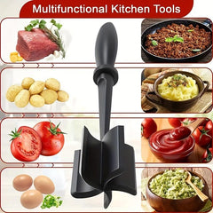 Heat Resistant Meat Masher For Ground Beef - Hamburger Chopper Utensil