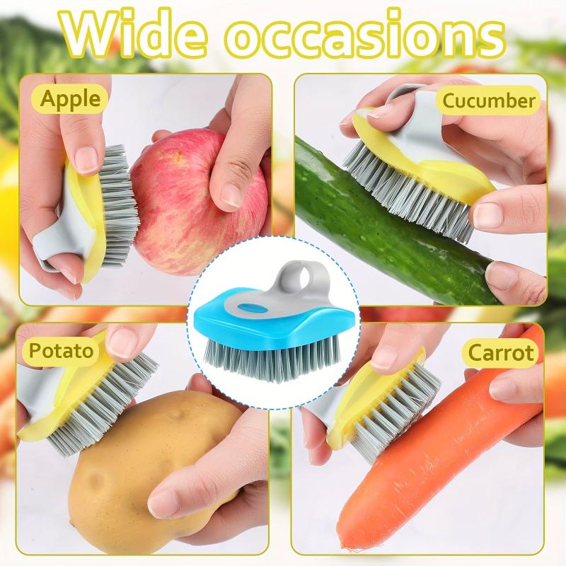 Vegetable Brush Potato Scrubber Flexible Bristles Kitchen Gadget