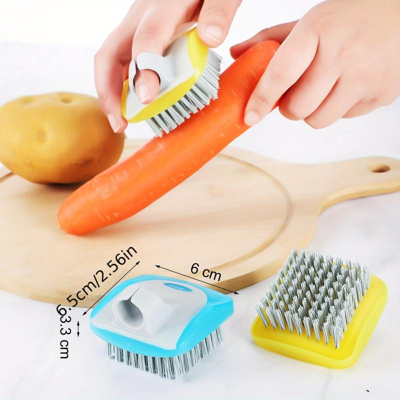 Vegetable Brush Potato Scrubber Flexible Bristles Kitchen Gadget