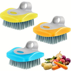 Vegetable Brush Potato Scrubber Flexible Bristles Kitchen Gadget