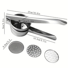 Stainless Steel Potato Masher 3in1 Potato Press