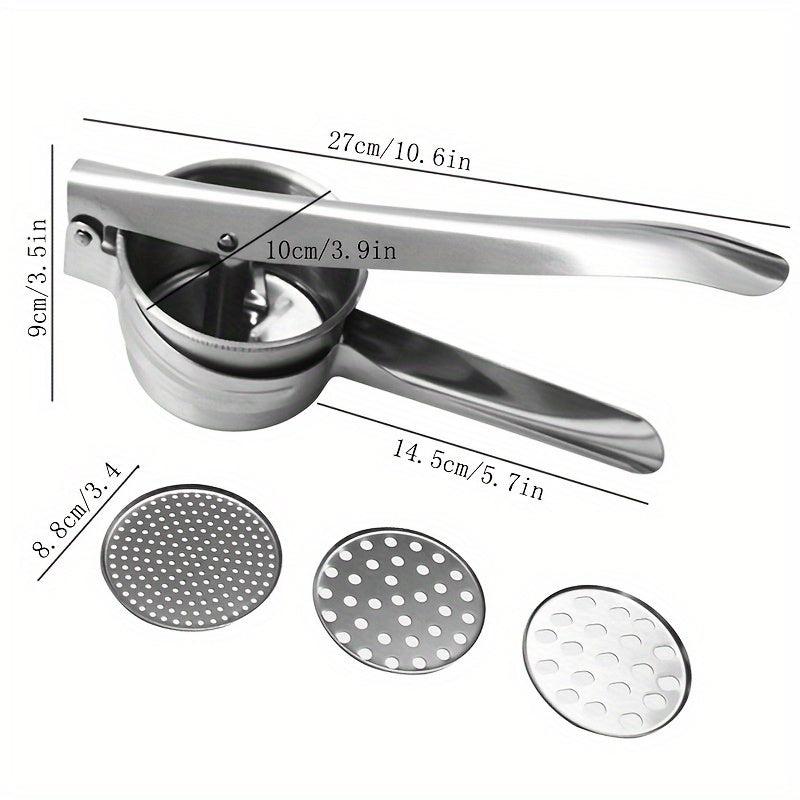 Stainless Steel Potato Masher 3in1 Potato Press