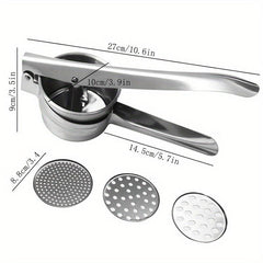 Stainless Steel Potato Masher 3in1 Potato Press