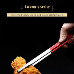 1pc Stainless Steel BBQ Tongs Food Kitchen Utensils