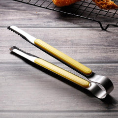 1pc Stainless Steel BBQ Tongs Food Kitchen Utensils