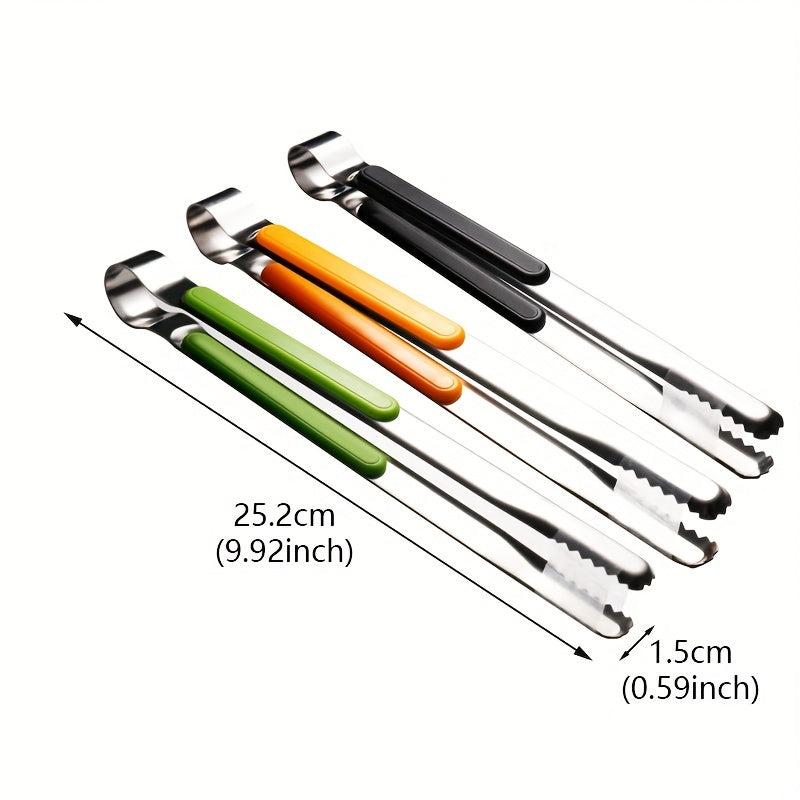 1pc Stainless Steel BBQ Tongs Food Kitchen Utensils
