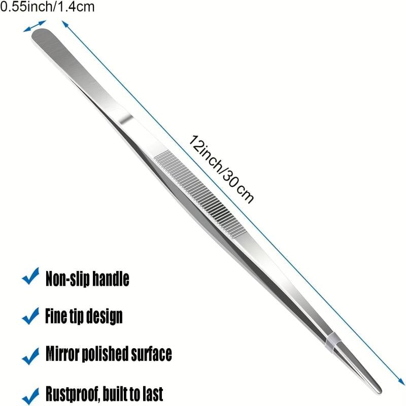 Stainless Steel Food Tongs Buffet Tweezers Clip