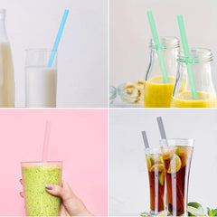 6pcs Silicone Straws & Cleaning Brushes Set for 30oz & 20oz Cups